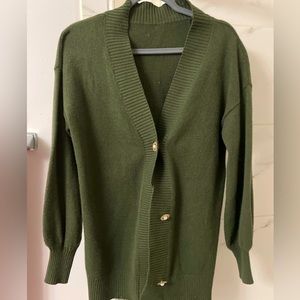 Cozy green cardigan